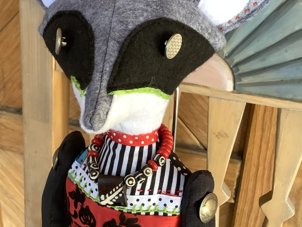 Raccoon with 4 Hearts by KD Rivera
