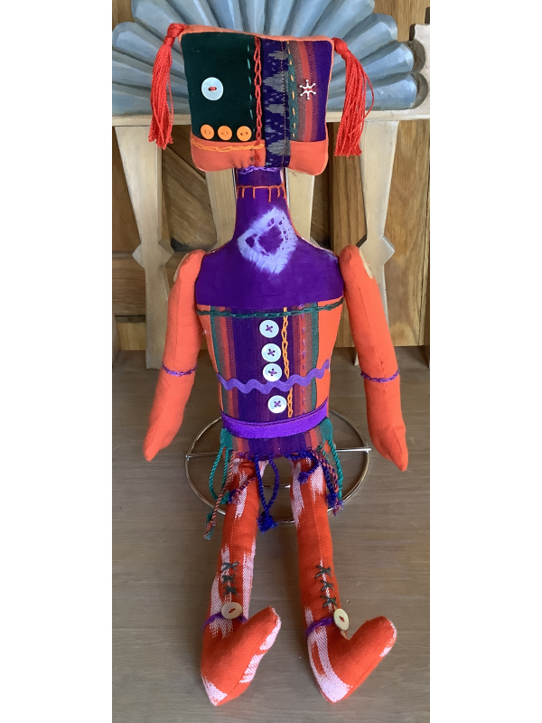 Purple Square Head Tribal Singer by KD Rivera