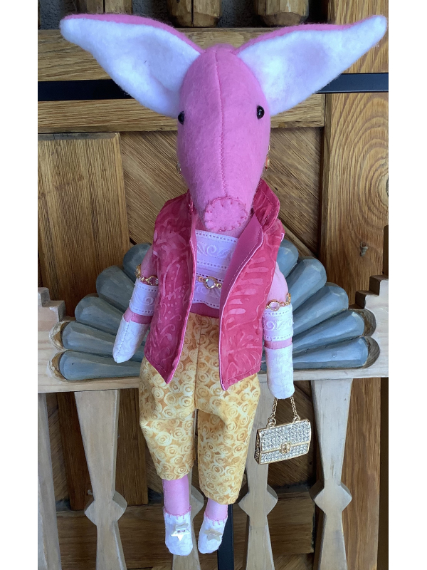 Pamela the Palm Beach Pig Goes for An Espresso by Karen Rivera
