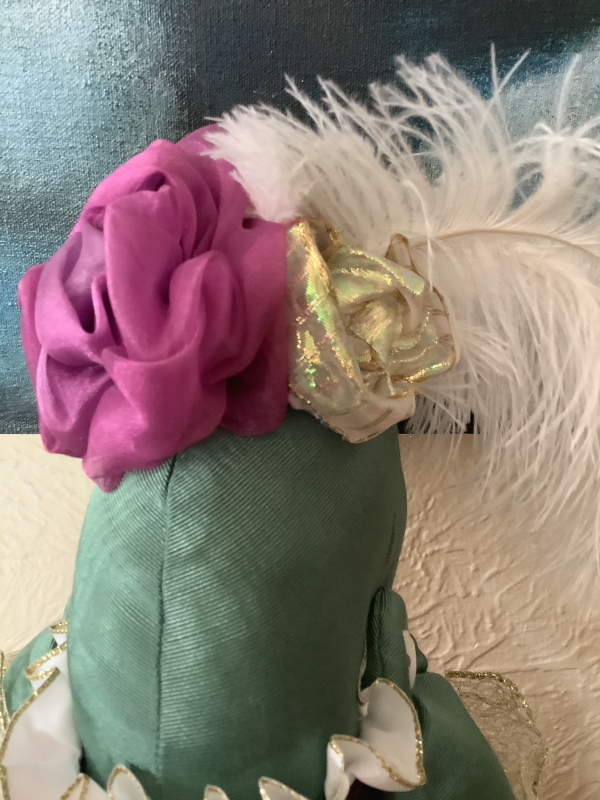 Frog Princess Art Doll with Hand-painted Silk Gown