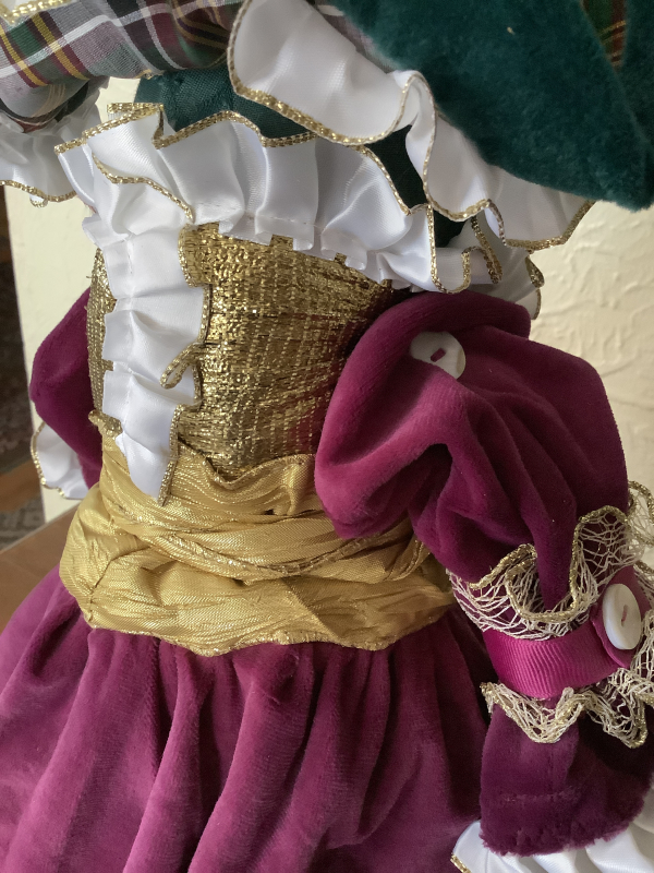 Steampunk Pirate Queen Frog with Velvet Gown Handmade Steampunk Pirate Queen Frog Art Doll with Velvet Gown