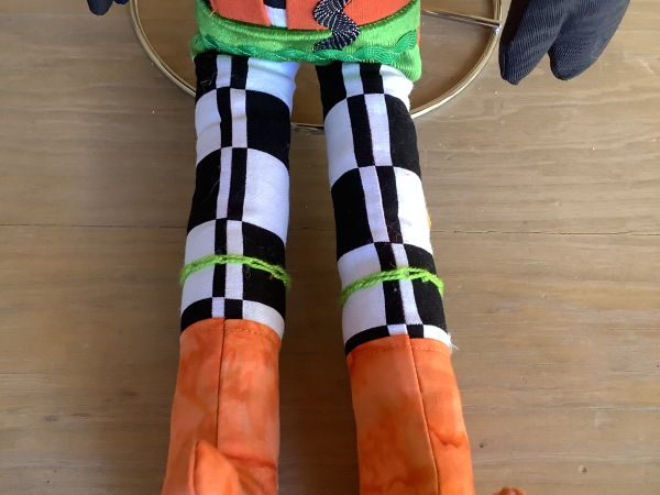 Orange Square Head Tribal Singer by KD Rivera