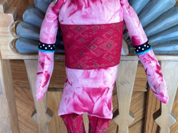 Owl Eyes Silk and Wool Art Doll by K.D. Rivera