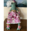 Frog Princess Art Doll with Hand-painted Silk Gown