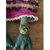 Handmade Steampunk Pirate Queen Frog  Art Doll with Velvet Gown