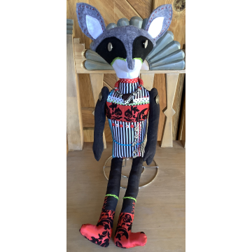 Raccoon with 4 Hearts by KD Rivera