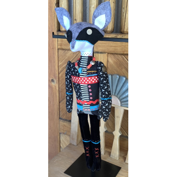 Santa Fe Raccoon by Karen Rivera