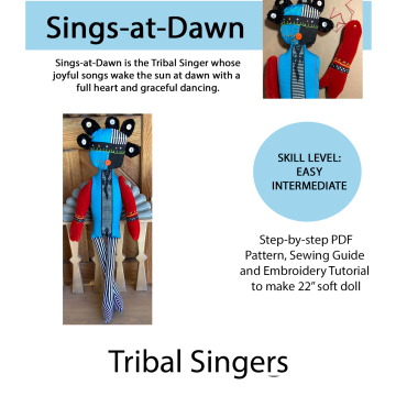 Sings-At-Dawn Stuffed Doll Pdf Pattern