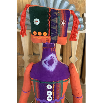 Purple Square Head Tribal Singer