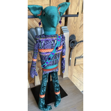 Big Dog in Thai Silk & Amethysts