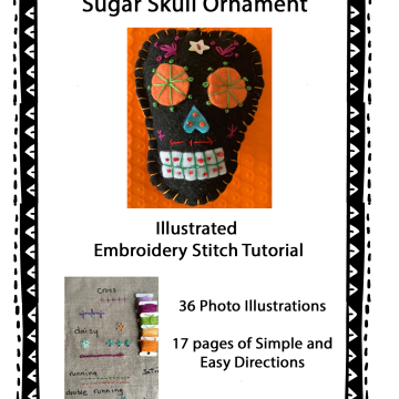 Sugar Skull Ornament and Embroidery Tutorial